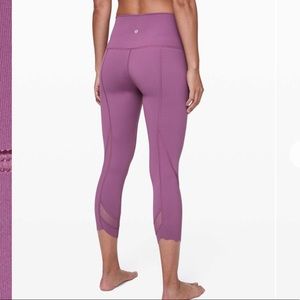 Lululemon Wunder Under Crop II In Vintage Plum